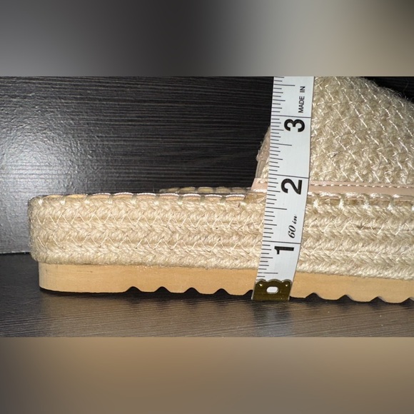 NWT Beach by Matisse Del Mar Platform Tan Woven Slide Sandals Size 7 - Picture 9 of 9
